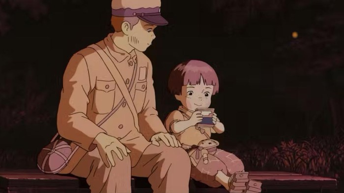 Cuplikan adegan di anime Grave of the Fireflies.