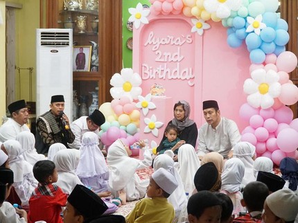 5 Potret Ultah Kedua Lyora Putri Meutya Hafid, Dirayakan dengan Berbagi Bun