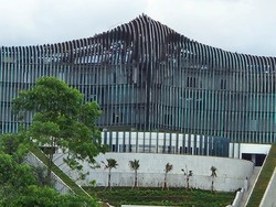 Patung Istana Garuda IKN Kini Berubah Jadi Warna Biru Toska, Ini Alasannya