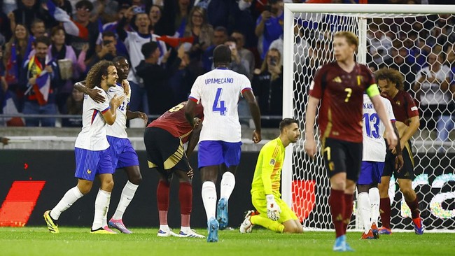 Prancis sukses mengalahkan Belgia pada pertandingan kedua Grup 2 UEFA Nations League A 2024/2025. Sedangkan Italia tekuk Israel.