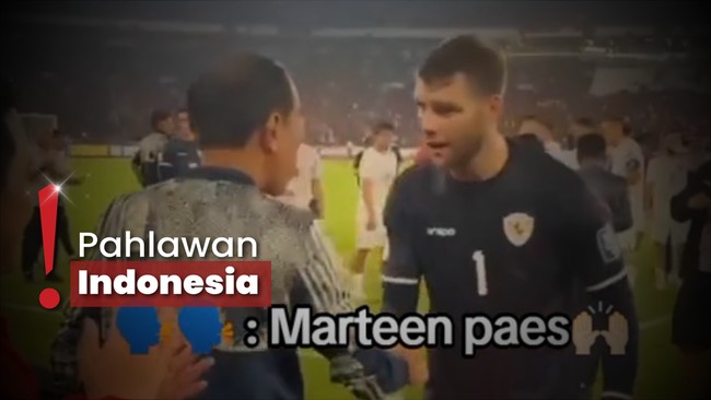 Momen Maarten Paes Bersalaman dengan Presiden Jokowi usai Tanding