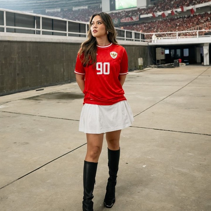 <p>Raisa juga membagikan beberapa momen saat ia tampil di tengah-tengah lapangan. Katanya, kesempatan tersebut membuatnya merasa gugup. "Deg-degannya enggak karu-karuan," tuturnya di <em>caption.</em> (Foto: @high_iso via Instagram @raisa6690)<br /><br /></p>