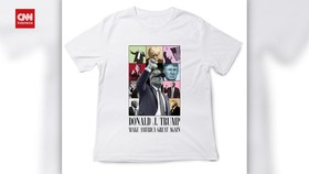 VIDEO: Kampanye, Trump Jual Kaus Mirip Merch Eras Tour Taylor Swift
