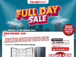 Kulkas Jumbo Mulai Rp 6 Jutaan Ada di Transmart Full Day Sale, Besok Beli!