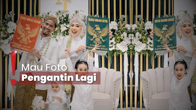 Anniversary ke-10, Fitri Tropica Kejutkan Suami dengan Resepsi Nikah