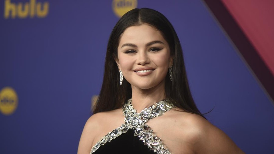 Selena Gomez arrives at the 76th Primetime Emmy Awards on Sunday, Sept. 15, 2024, at the Peacock Theater in Los Angeles. (Photo by Richard Shotwell/Invision/AP)