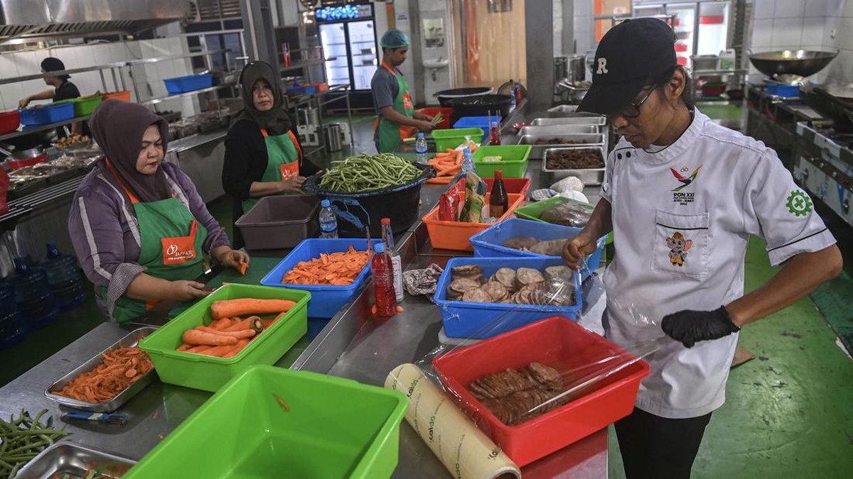 FOTO: Mengintip Dapur Konsumsi Atlet PON 2024 di Aceh