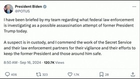 VIDEO: Reaksi Biden Pasca Upaya Pembunuhan Donald Trump di Florida