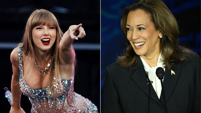 Fan Taylor Swift atau Swifties galang dana kampanye Kamala Harris. Mereka dapat Rp613 juta sehari usai unggahan kebencian Donald Trump.
