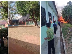 Gedung di SMP Negeri 6 Pesawaran Terbakar, Siswa Kocar-kacir
