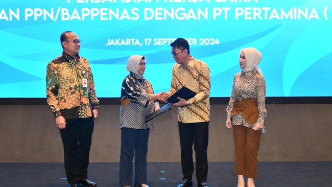 Kerja sama dengan Kementerian PPN/Bappenas sekaligus menjadi upaya Pertamina menghadapi tantangan global seperti perubahan iklim dan pemenuhan kebutuhan energi.