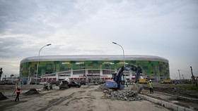 FOTO: Stadion Utama Sumut Dipersolek Jelang Penutupan PON 2024