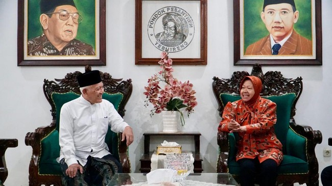 Risma menceritakan silsilah garis keturunannya, bahwa ternyata, dirinya masih memiliki pertalian kekeluargaan dengan keluarga NU.