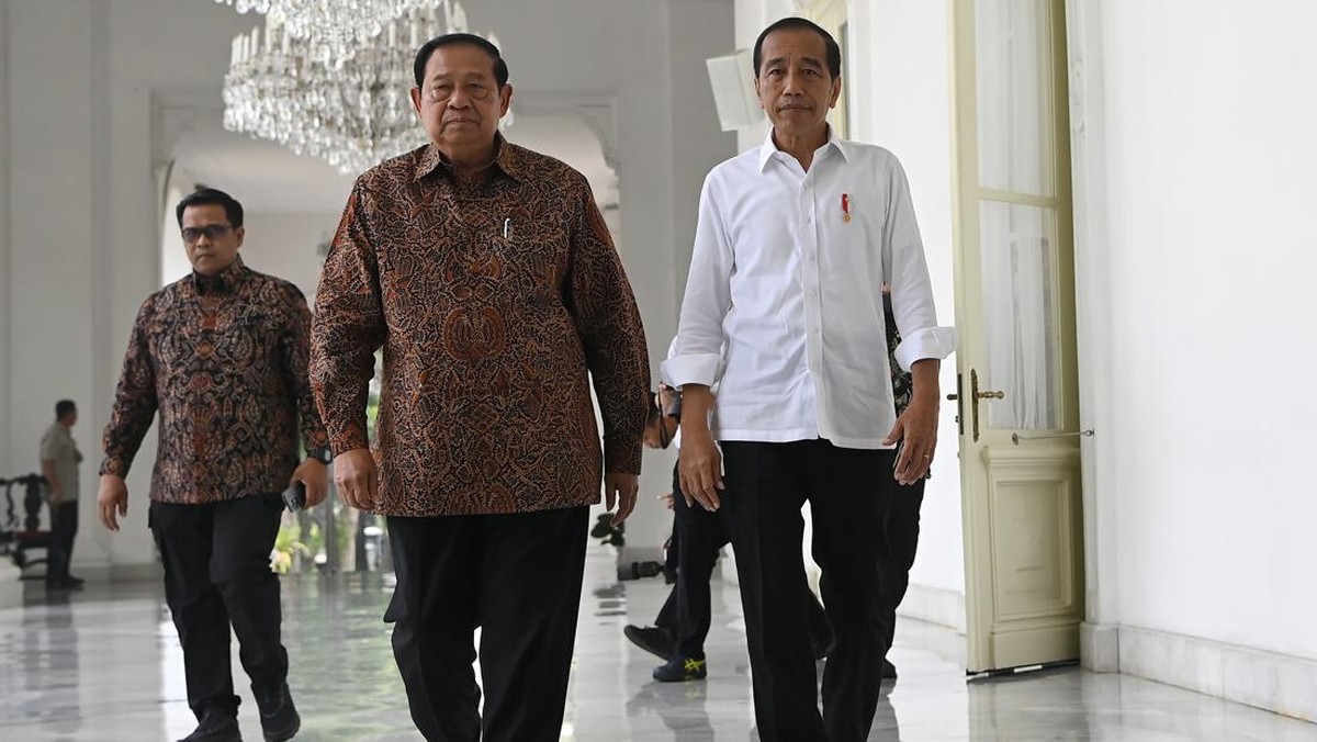 FOTO: Momen SBY Bertemu Jokowi di Istana Merdeka Jakarta