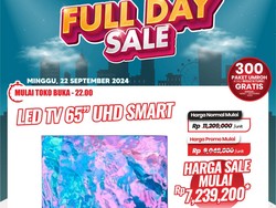 Smart TV 65 Inch Diskon Rp 3,9 Juta Cuma di Transmart Full Day Sale