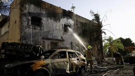 FOTO: Kota Kiryat Bialik Israel Digempur Roket Hizbullah