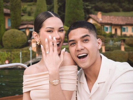 5 Potret Romantis Alyssa Daguise Dilamar Al Ghazali di Lake Como Italia