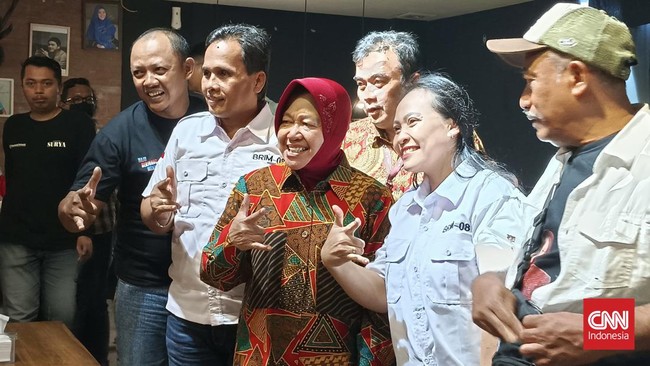 Relawan Prabowo-Gibran di Jatim menyatakan support ke cagub dan cawagub nomor 3 Tri Rismaharini-Zahrul Azhar Asumta (Risma-Gus Hans) pada Pilgub Jatim 2024.