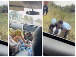Video: Detik-detik Polisi Tangkap Curanmor saat Bareng Istri-Anak di Lampung
