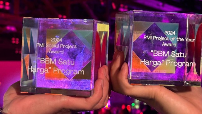 Pertamina menjadi perusahaan Asia pertama yang menerima Project of the Year sejak PMI Global Summit digulirkan pada 2010 silam.