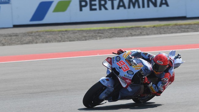 Marc Marquez menganggap penyelamatan edan di sesi practice MotoGP Mandalika Pertamina 2024 bagus untuk pertunjukan yang menghibur penggemar MotoGP.
