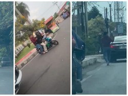 Detik-detik Aksi Pria di Lampung Todongkan Senjata Api ke Pengguna Jalan