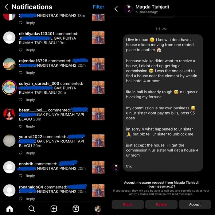 Aktris Widika kena teror stalker
