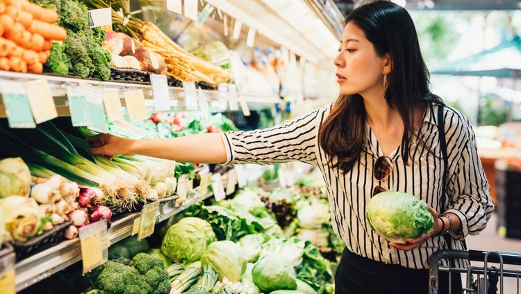 Ilustrasi Belanja Sayuran dan Buah Ilustrasi Belanja Sayuran dan Buah