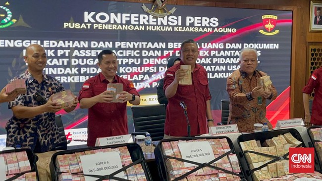 Kejaksaan Agung (Kejagung) kembali menyita duit tunai sebesar Rp372 miliar di kasus korupsi dan Tindak Pidana Pencucian Uang (TPPU) oleh PT Duta Palma Group.