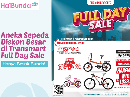Aneka Sepeda Diskon Besar di Transmart Full Day Sale, Hanya Besok Bunda!