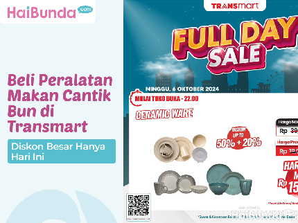 Beli Peralatan Makan Cantik Bun di Transmart, Diskon Besar Hanya Hari Ini