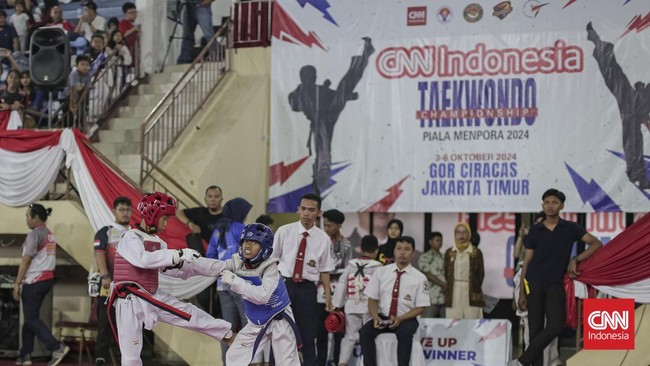 Turnamen CNN Indonesia Taekwondo Championship Piala Menpora 2024 yang dilangsungkan sejak 3 Oktober sukses digelar.