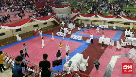 Keriangan Bocah di Arena CNN Indonesia Taekwondo Championship 2024