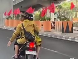 Pemotor Viral Bonceng Ustaz Maulana Tanpa Helm di Makassar Ditilang E-TLE
