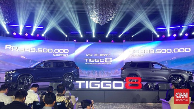 Chery Tiggo 8 resmi meluncur di di Indonesia, Selasa (8/10).
