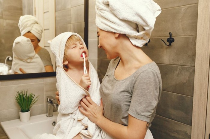 Ilustrasi ibu dan anak