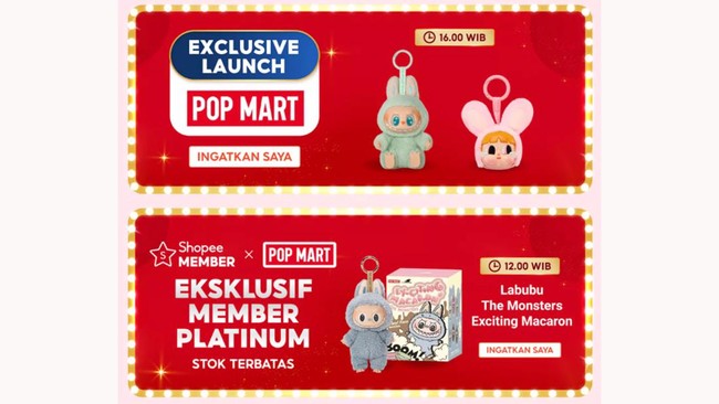 Pada Kamis, 10 Oktober 2024, Shopee bakal menghadirkan 10.10 Labubu Exclusive Platinum dalam rangka merayakan Promo Puncak 10.10 Brands Festival.