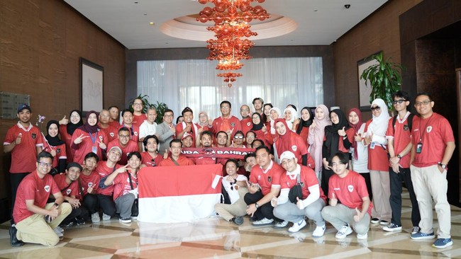Suporter Timnas Indonesia dari negara Timur Tengah akan berkumpul di Bahrain memberikan dukungan untuk Tim Merah Putih dalam laga Kualifikasi Piala Dunia 2026.