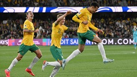 FOTO: Australia Girang Bukan Kepalang Sambut Tiga Poin Lawan China