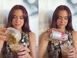 Unik! Dua Lipa Doyan Minum Soda yang Dicampur Acar