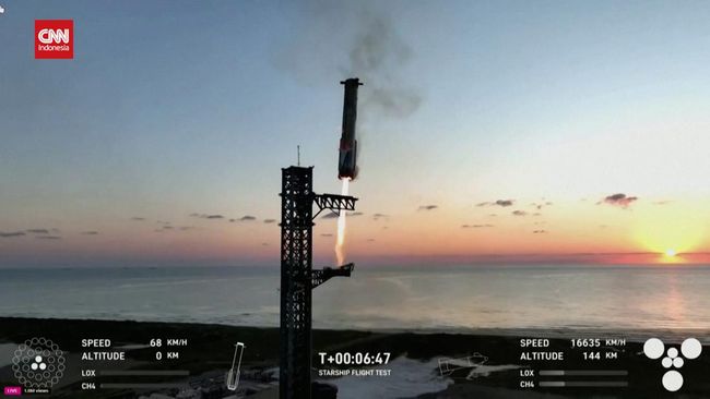 VIDEO: Momen Starship SpaceX Berhasil Bawa Pulang Pendorong Roket