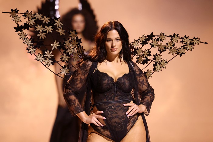 NEW YORK, NEW YORK - OCTOBER 15: Ashley Graham walks the runway for the Victoria's Secret Fashion Show 2024 on October 15, 2024 in New York City. (Photo by Mike Coppola/Getty Images for Victoria's Secret)