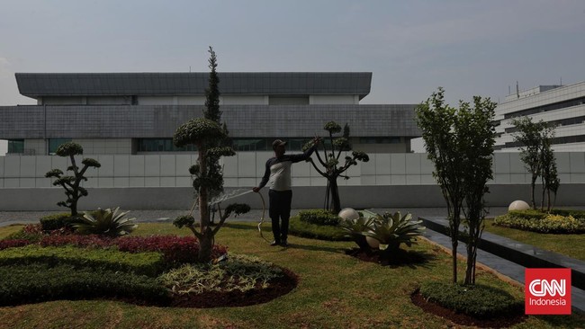 FOTO: Persiapan Jelang Pelantikan Presiden di Gedung MPR/DPR Jakarta
