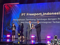 Freeport Dianugerahi Perusahaan Tambang Terintegrasi Terbesar
