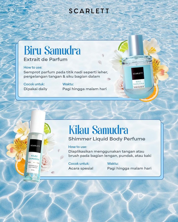 Scarlett Luncurkan Parfum Biru dan Kilau Samudra, Terinspirasi dari Laut Indonesia
