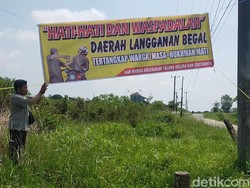 Begal Bikin Resah, Warga Palembang Pasang Spanduk Hukuman Mati