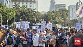Tak Ada Demo BEM SI, Massa Prabowo-Gibran Penuhi Kawasan Patung Kuda