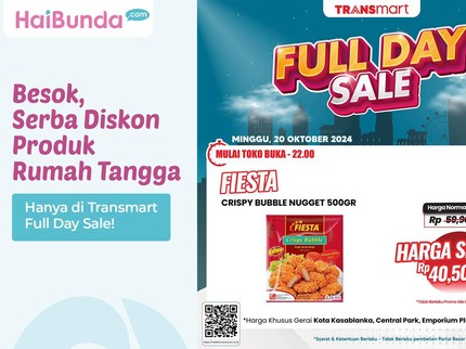 Besok, Serba Diskon Produk Rumah Tangga Hanya di Transmart Full Day Sale!