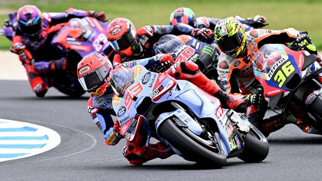 Marc Marquez dan Alex Marquez menjadi pembalap tercepat pada sesi practice (latihan bebas) MotoGP Australia 2024 di Sirkuit Phillip Island, Jumat (18/10).