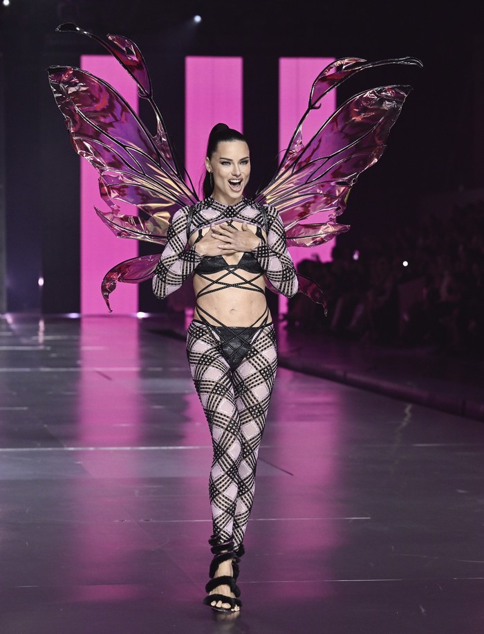 Angels walk the runway during the Victoria's Secret Fashion Show on Tuesday, Oct. 15, 2024, in the Brooklyn borough of New York. (Photo by Evan Agostini/Invision/AP)
